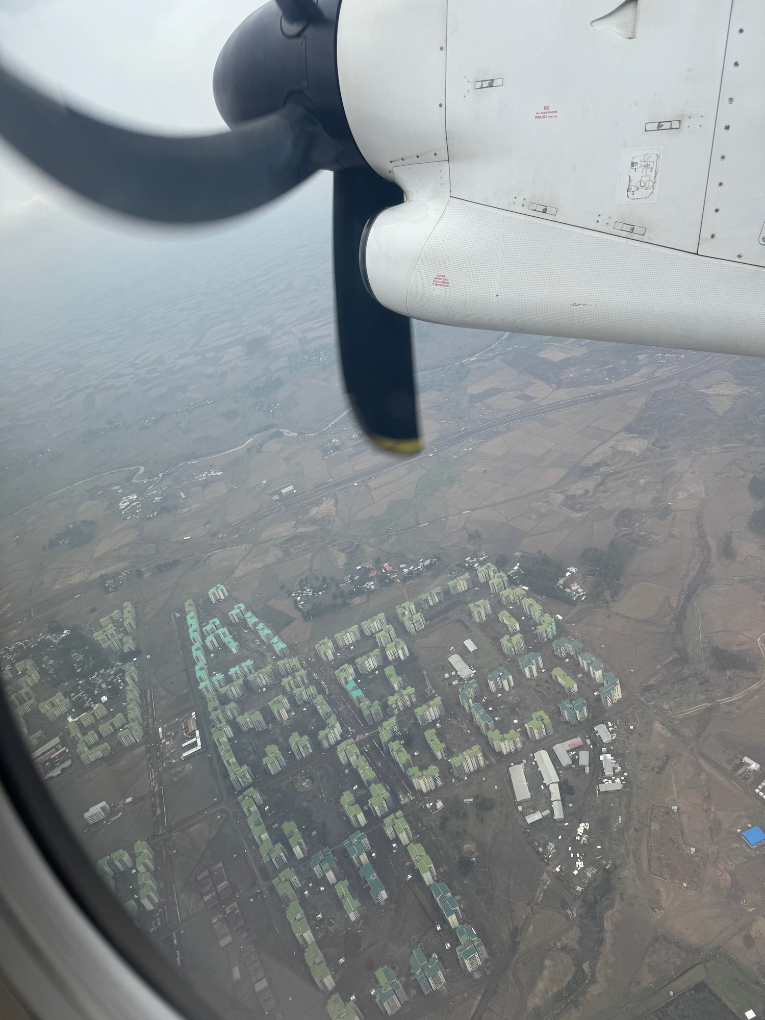 an airplane wing with a propeller
