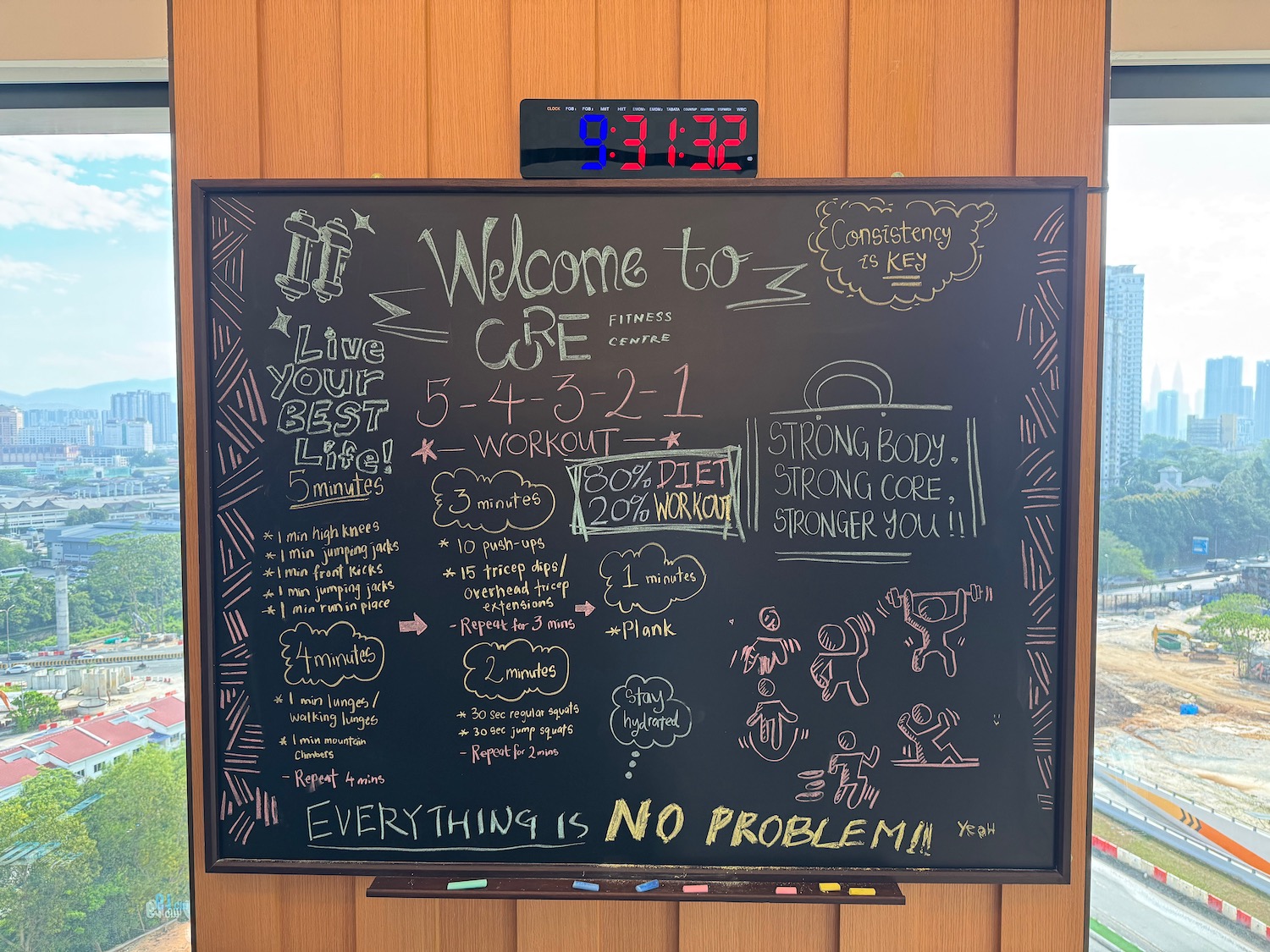 a chalkboard with writing on it