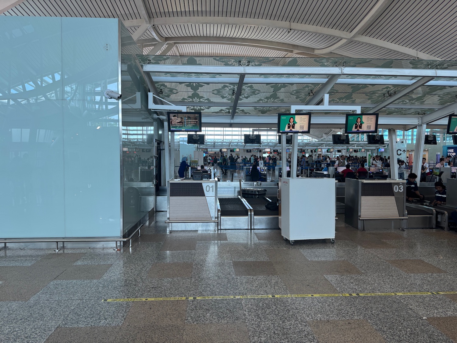 a airport with luggage conveyor belt