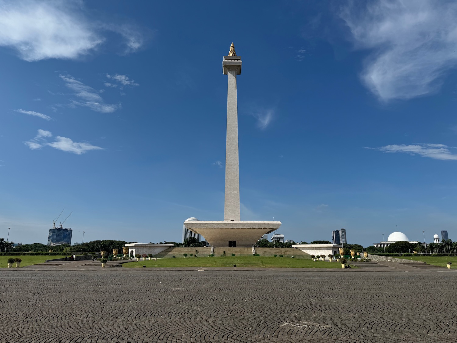 a large monument with a large tower