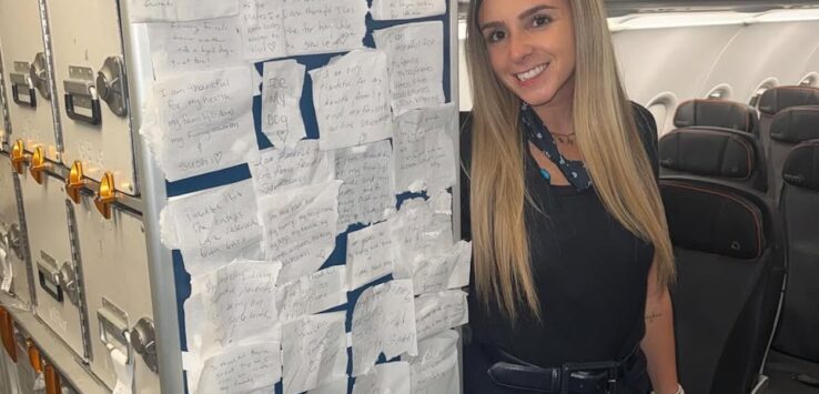 JetBlue gratitude wall