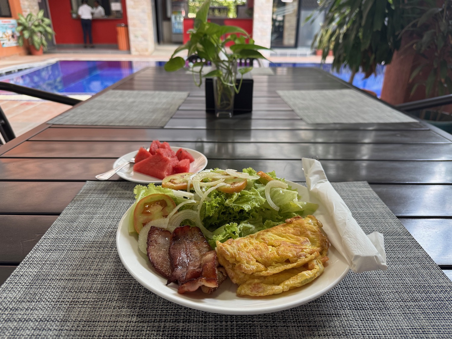 a plate of food on a table