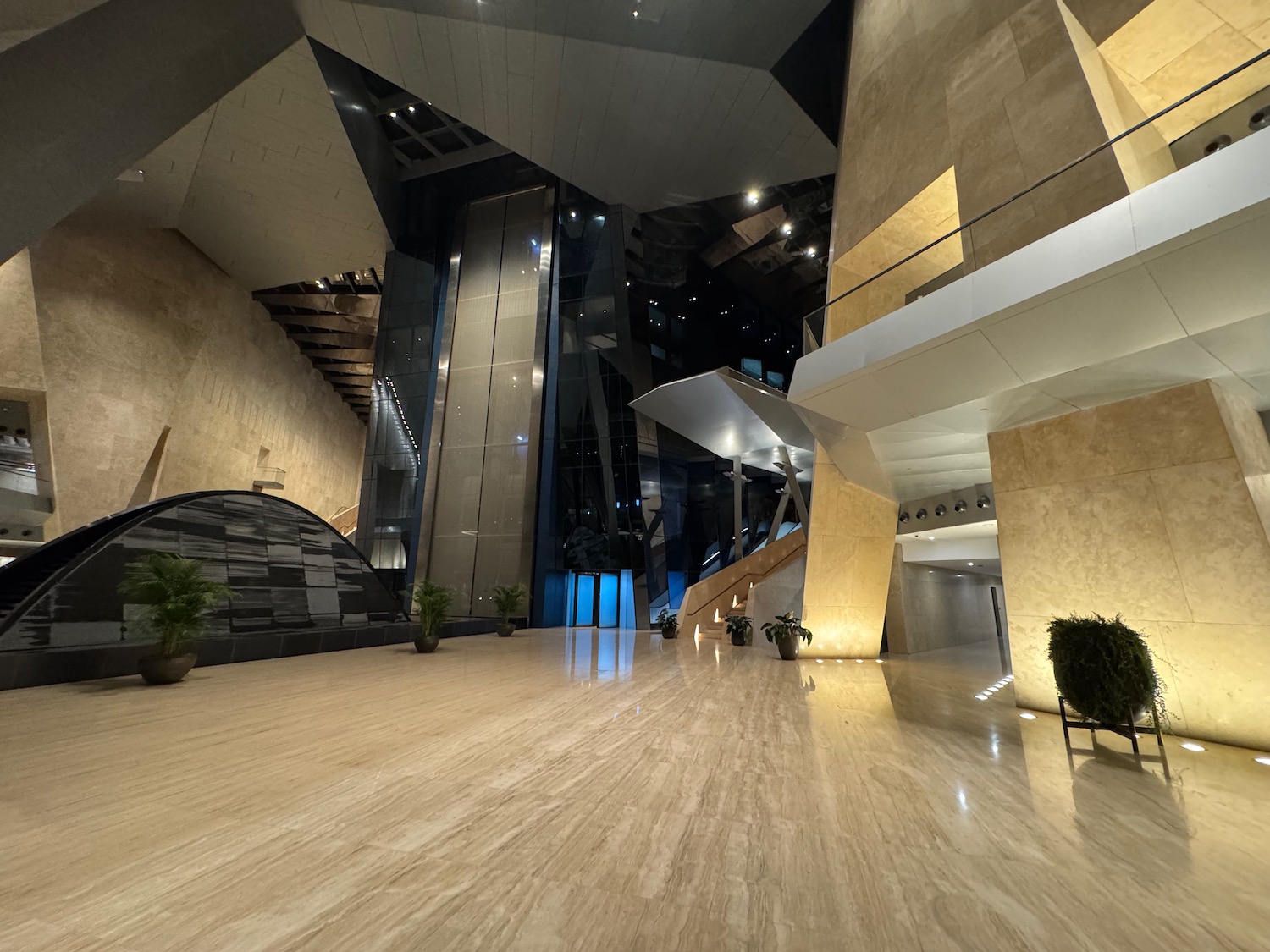 a large building with stairs and a staircase