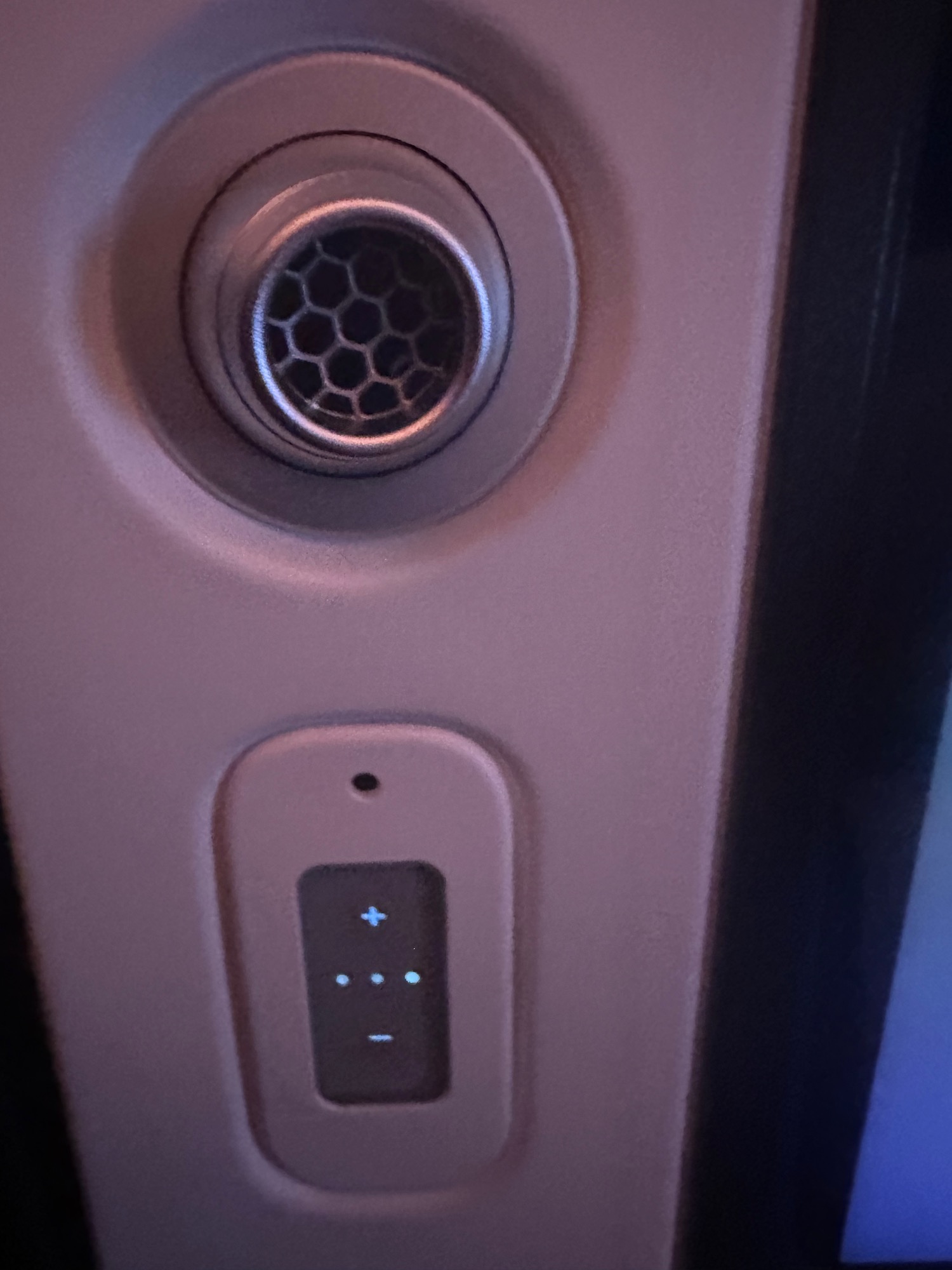 a close up of a speaker