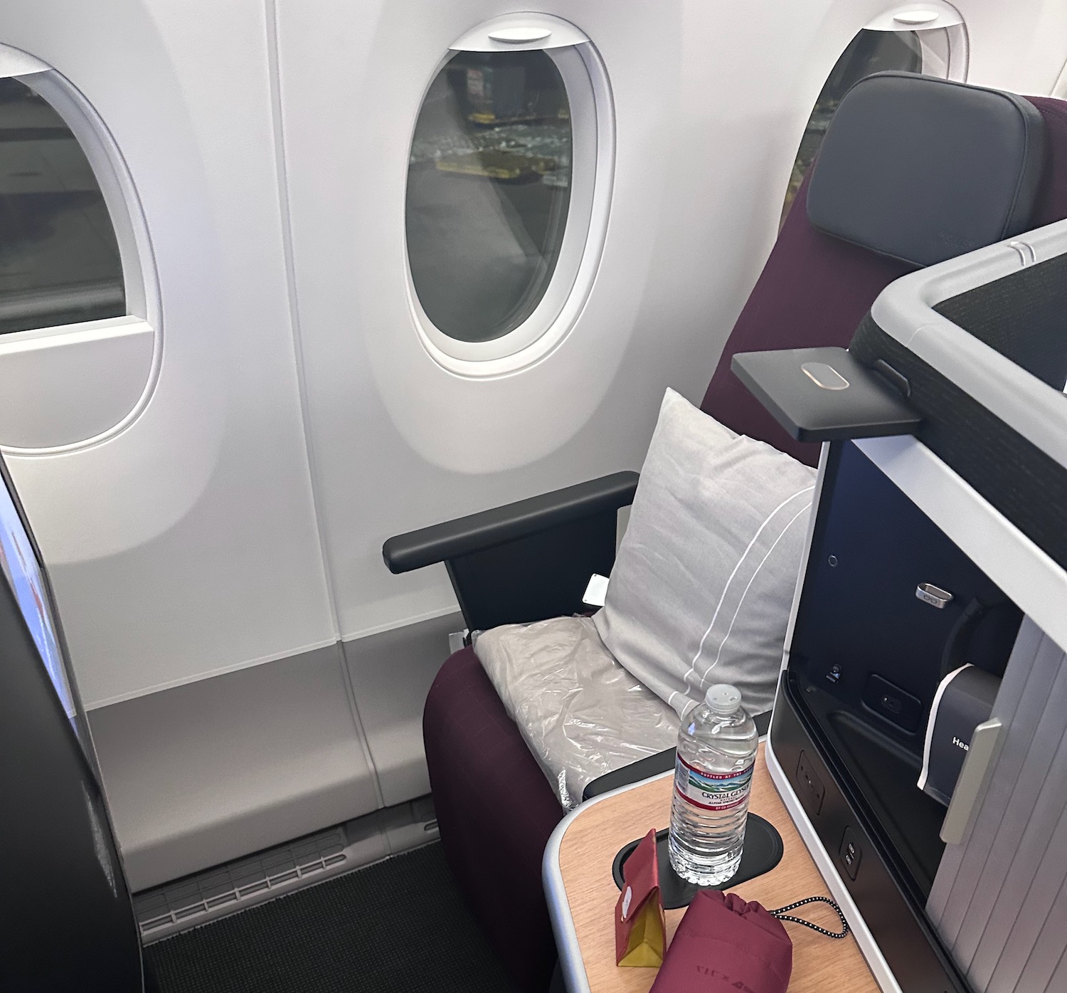 a seat on an airplane