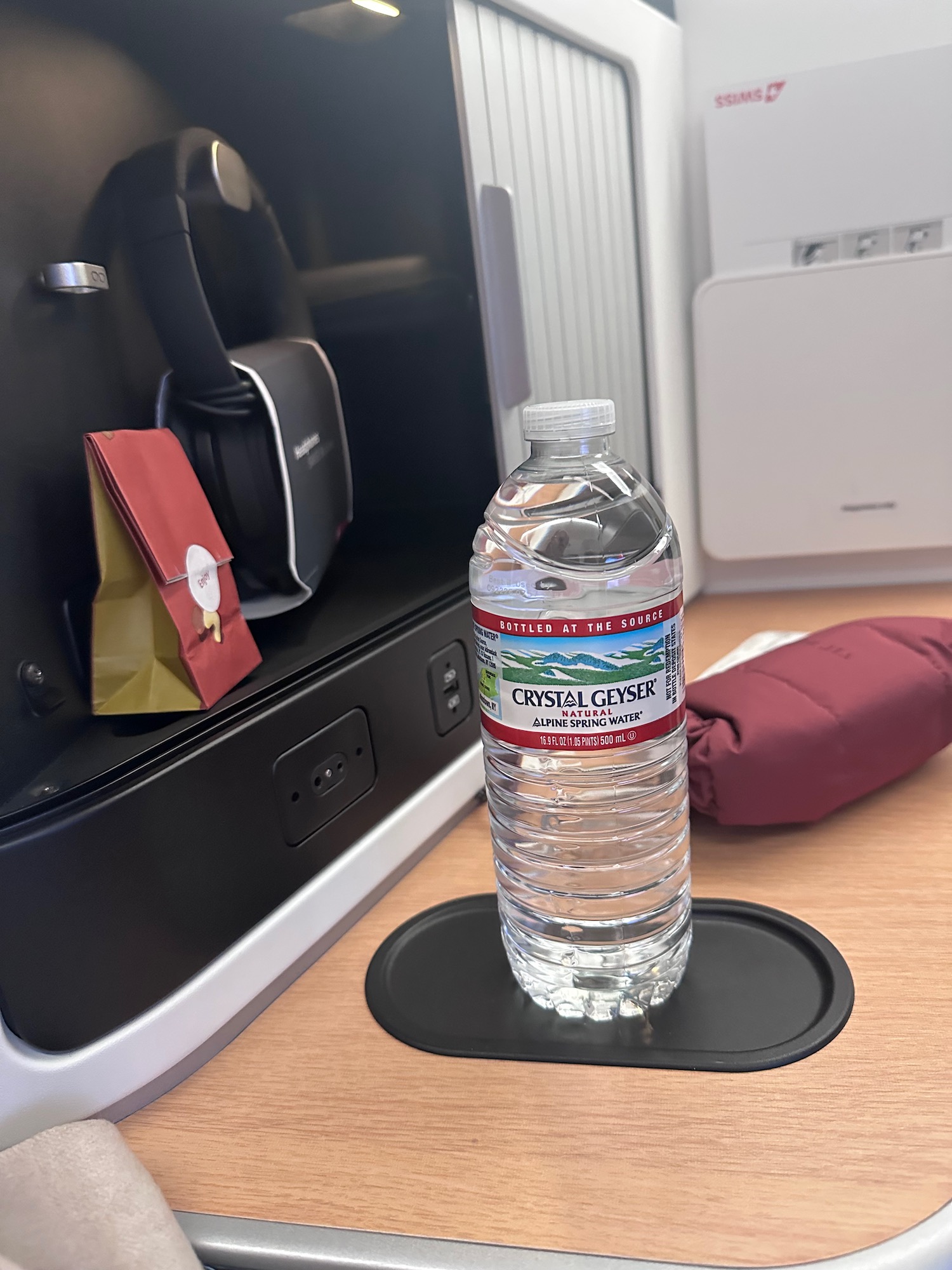 a water bottle on a stand