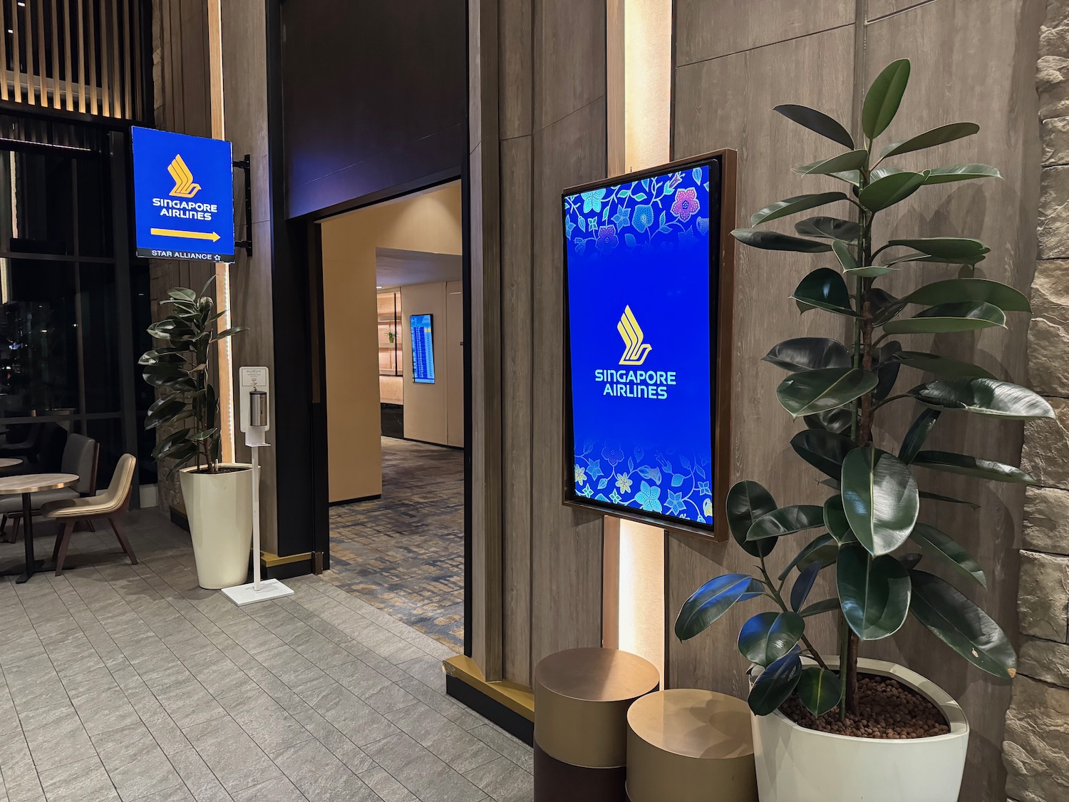 a sign in a building