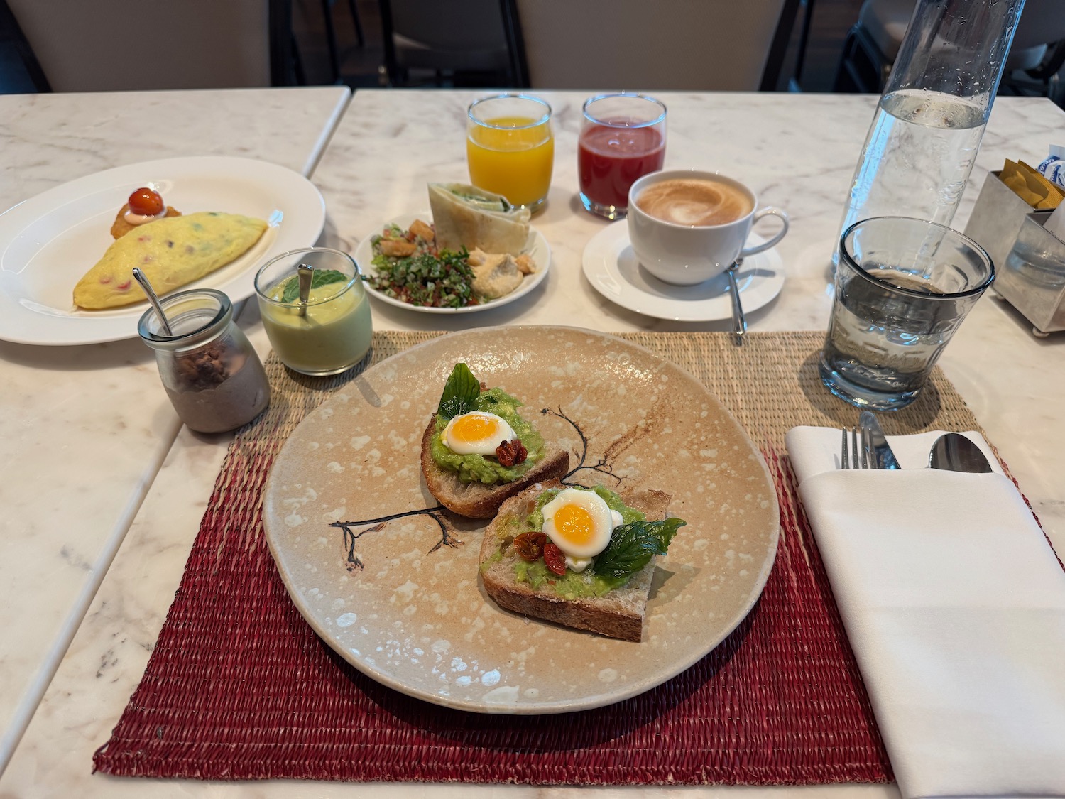 a plate of food on a table
