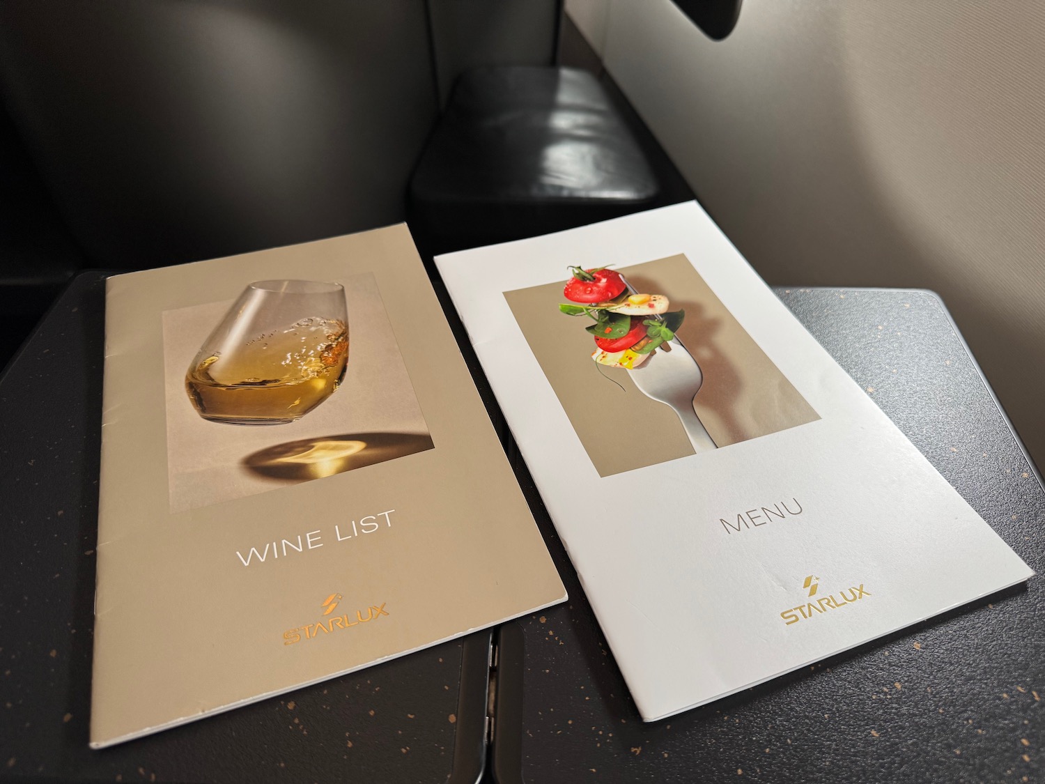 a couple of menus on a table