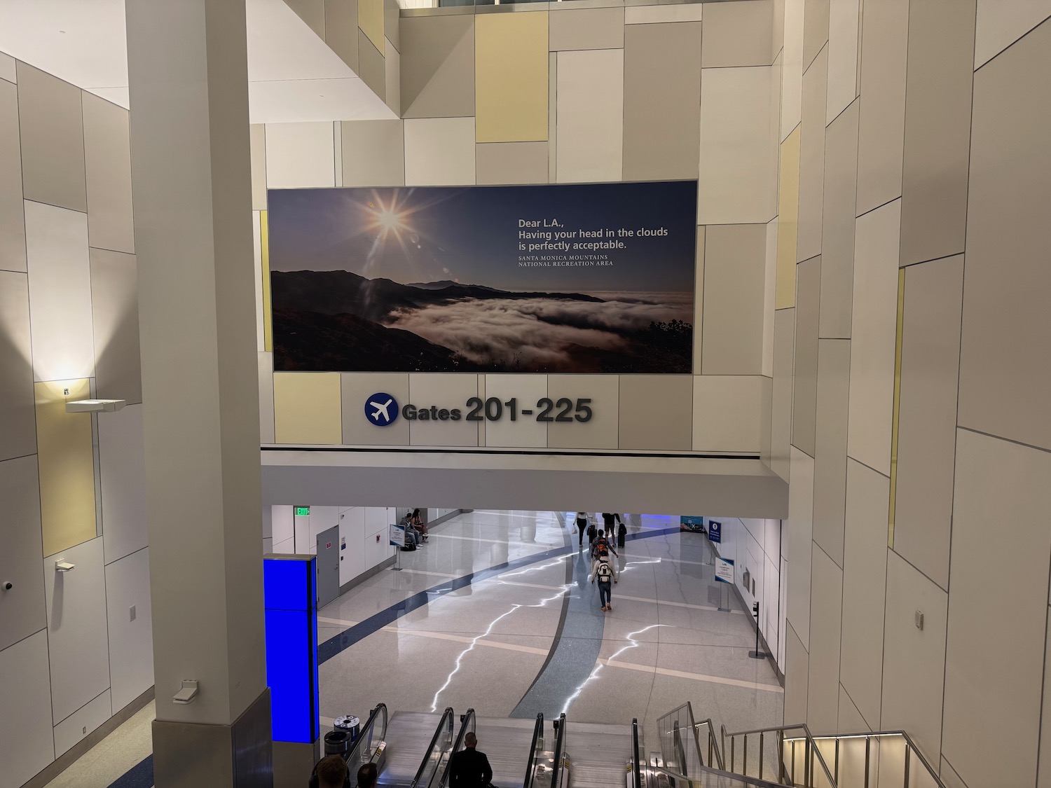 a large sign in a building