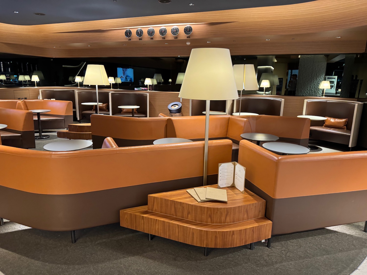 a room with tables and chairs