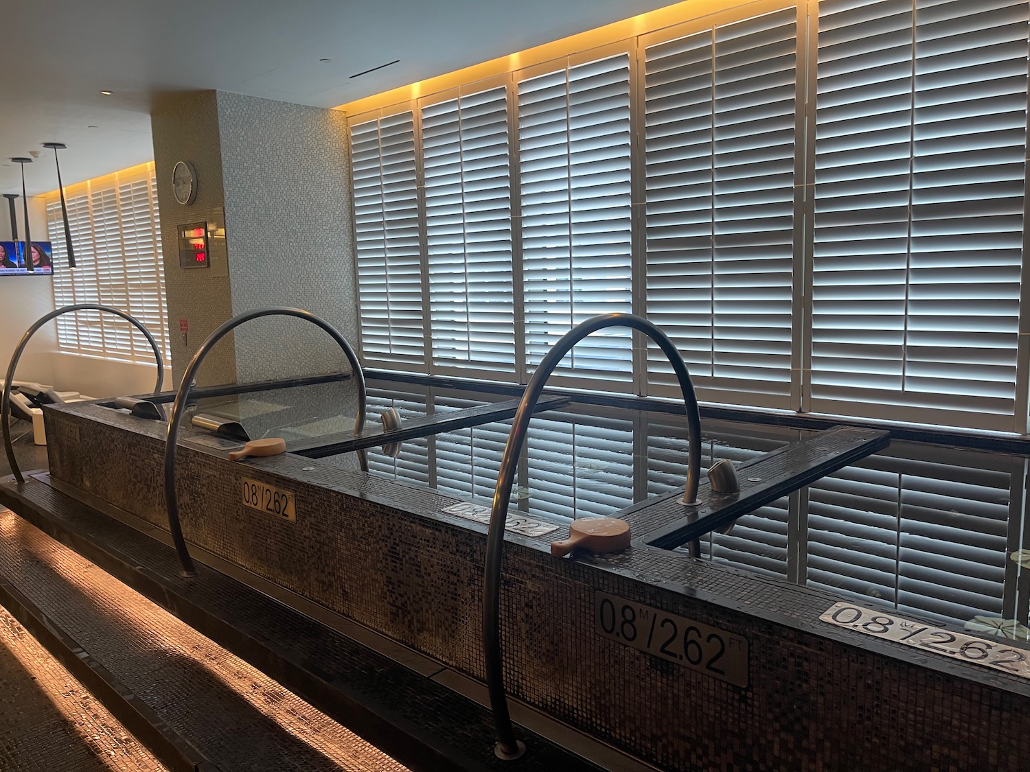 a pool with a few bars