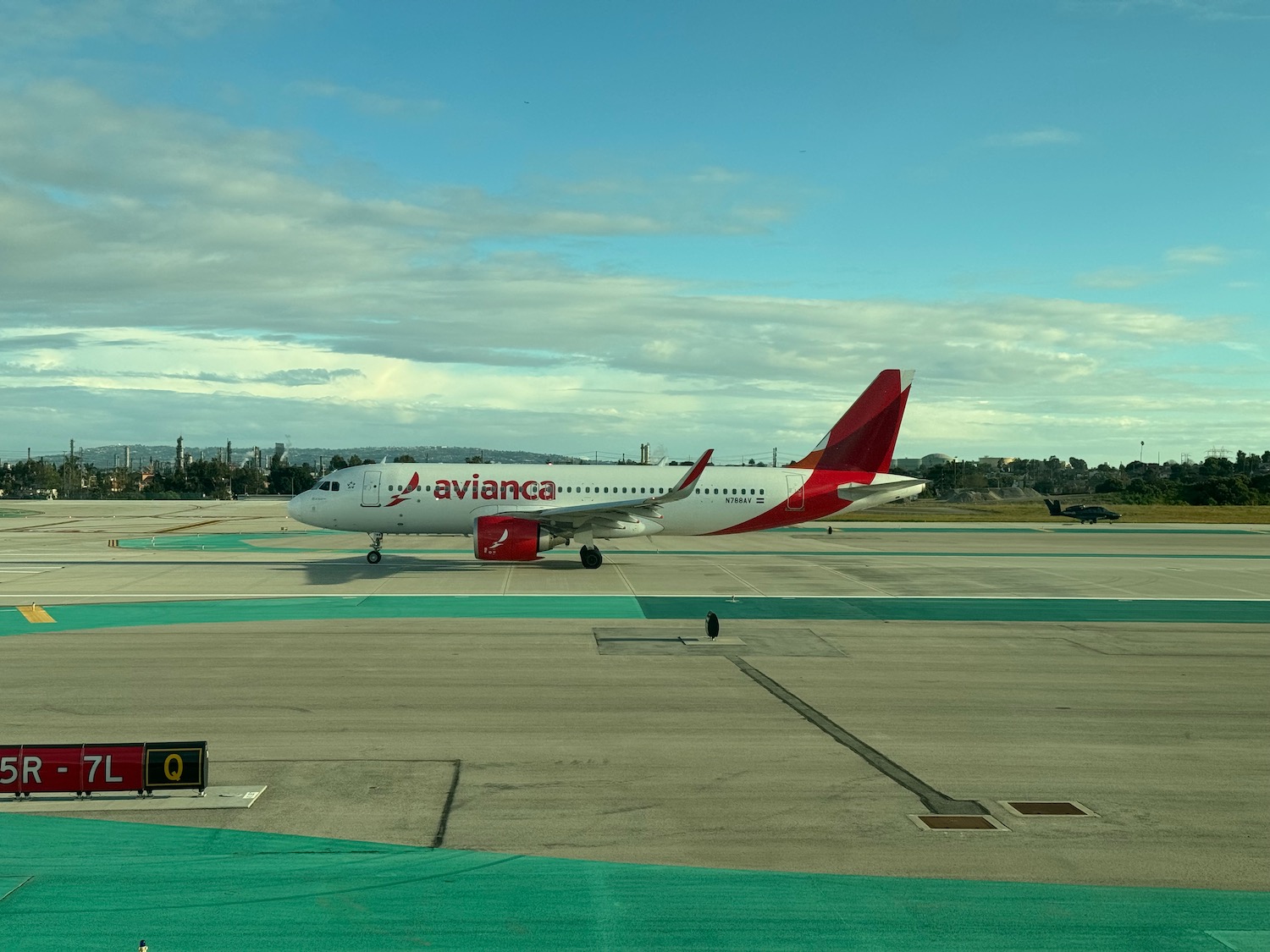 an airplane on a runway