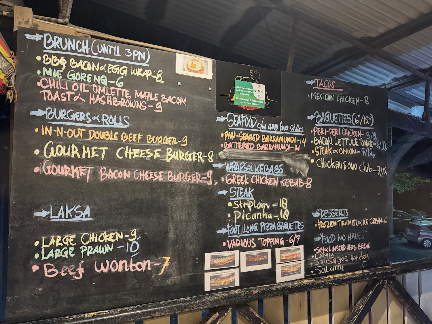 a black board with writing on it