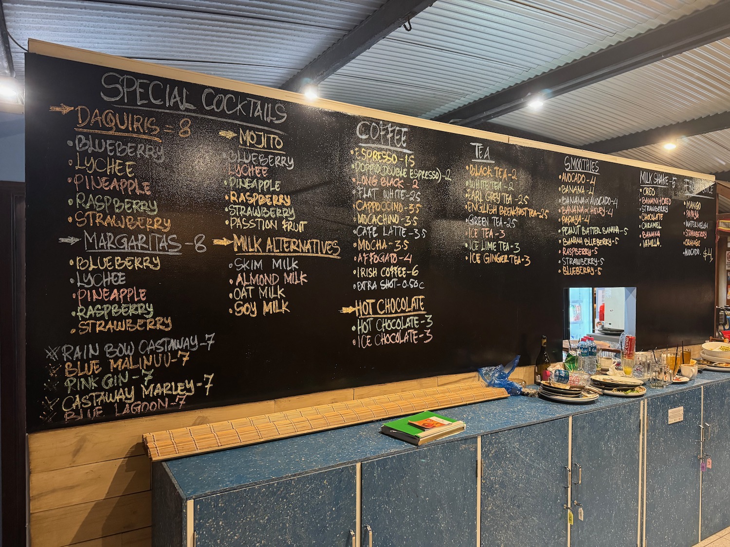 a black board with writing on it