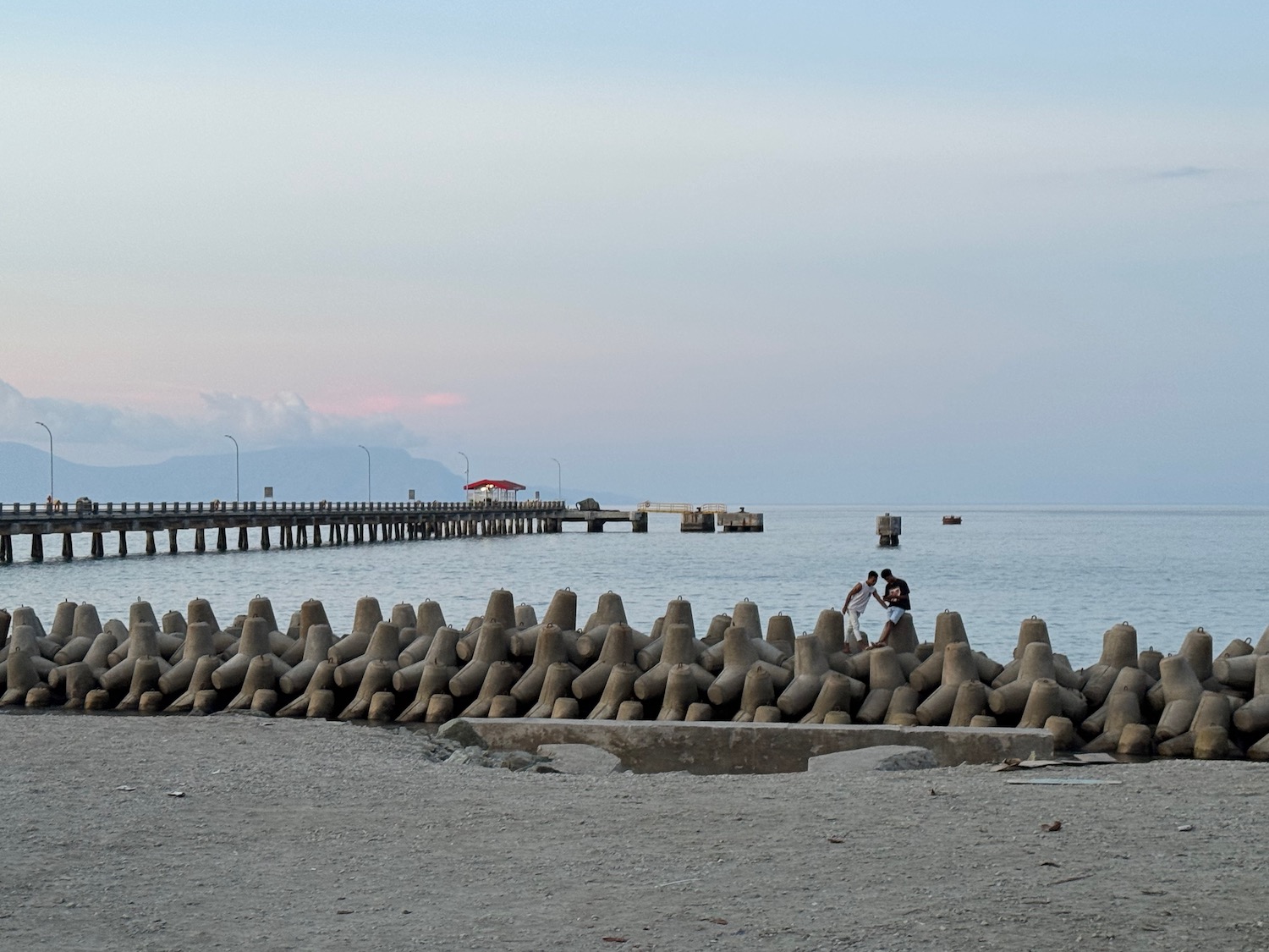 a group of people on a beach
