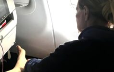 American Airlines passenger grinds dead skin