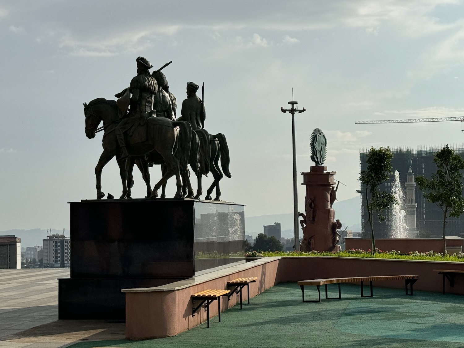 a statue of a man on a horse