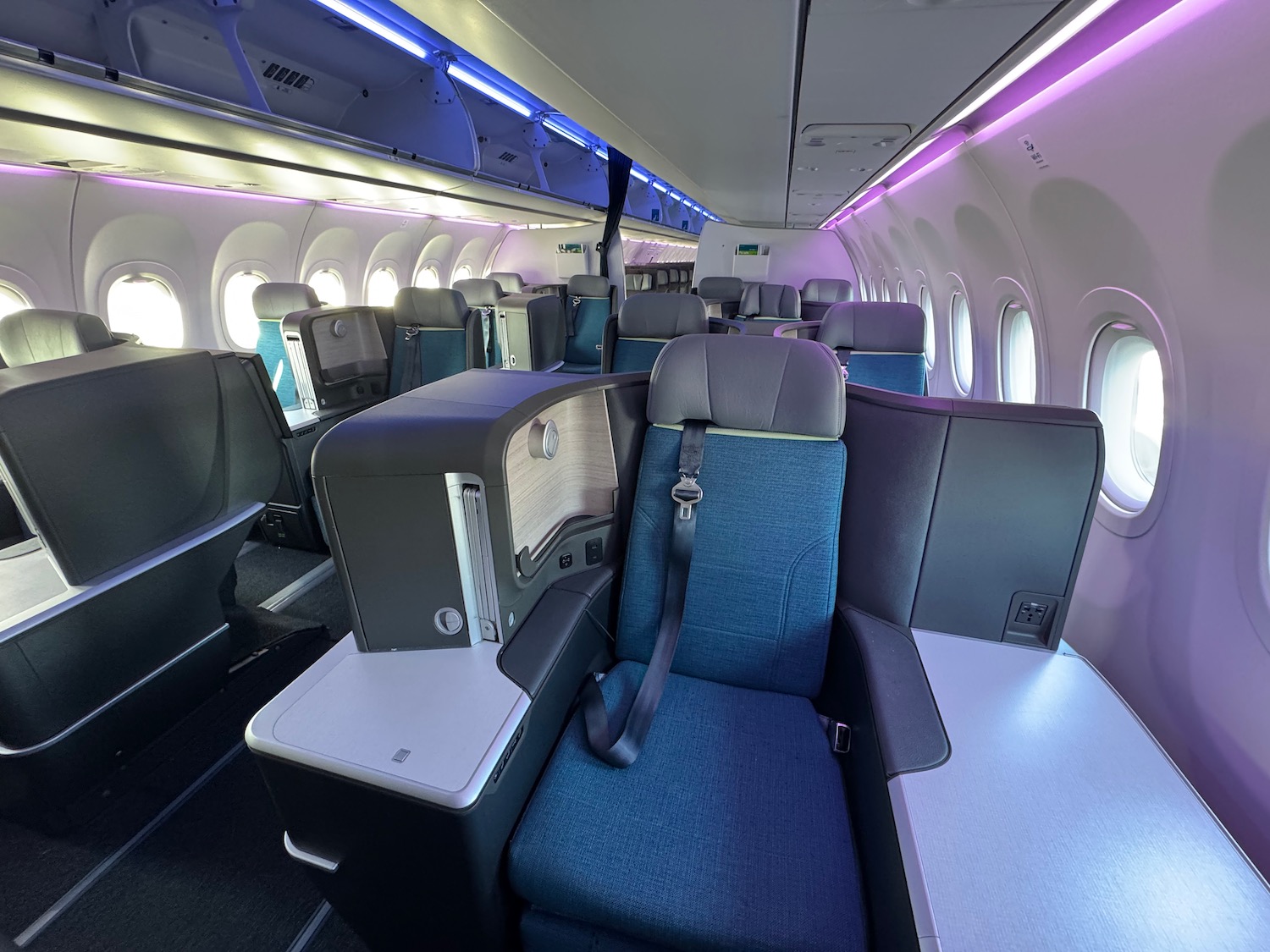 a seat in an airplane