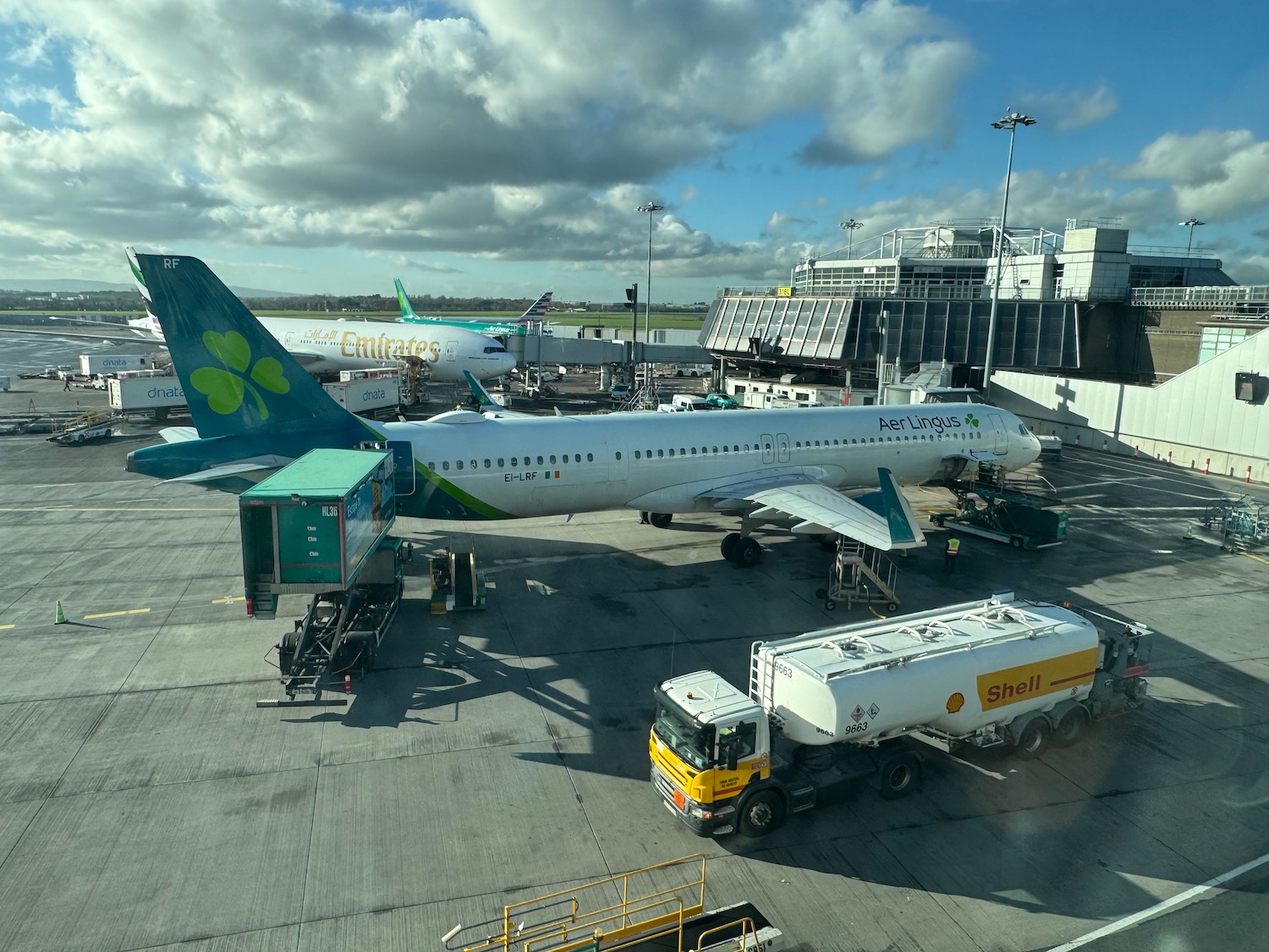 a plane parked at an airport
