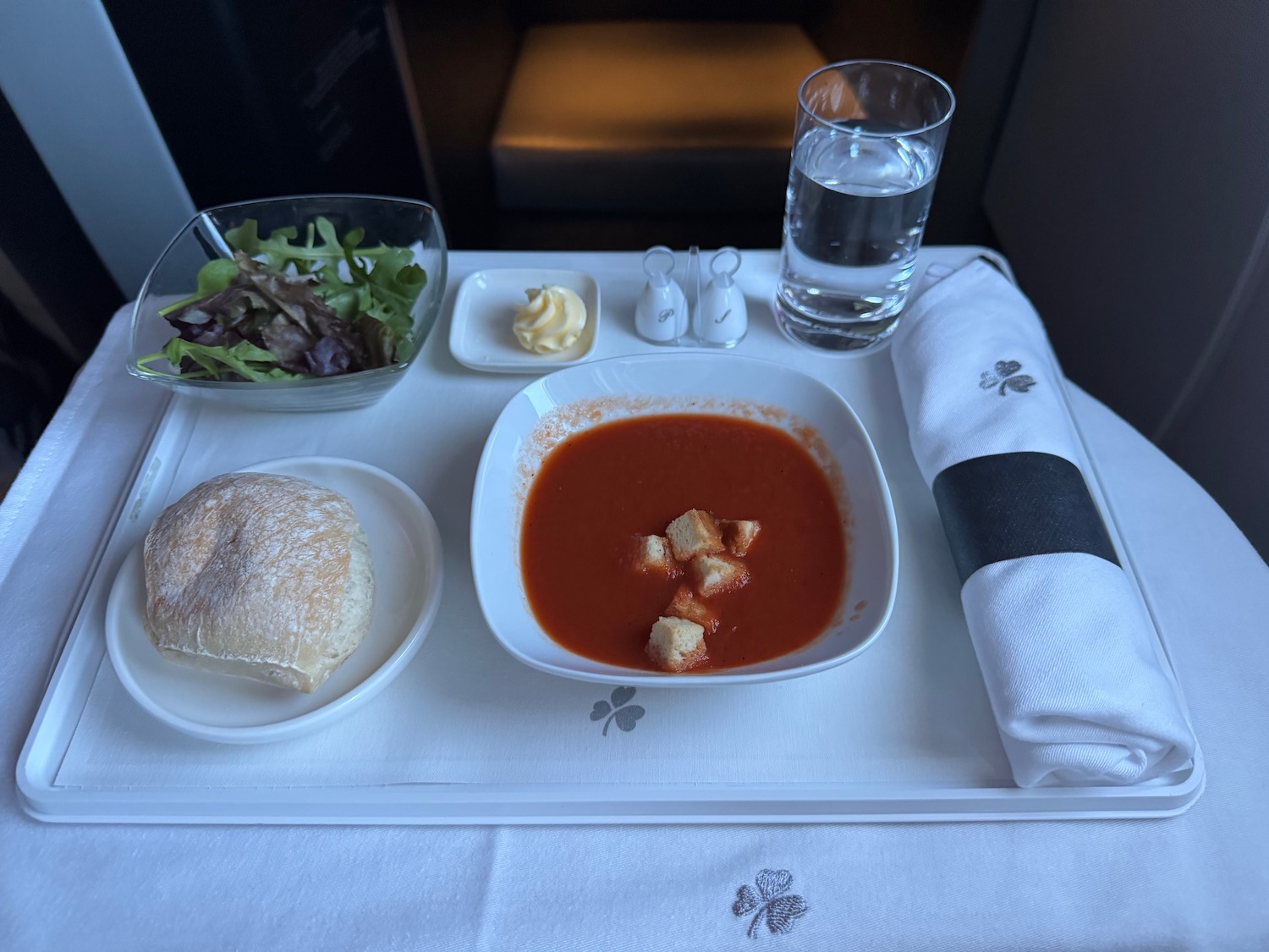 a tray with food on it