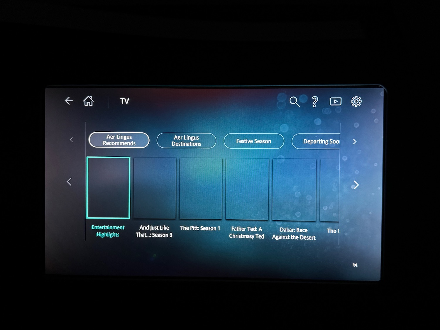 a screen shot of a television