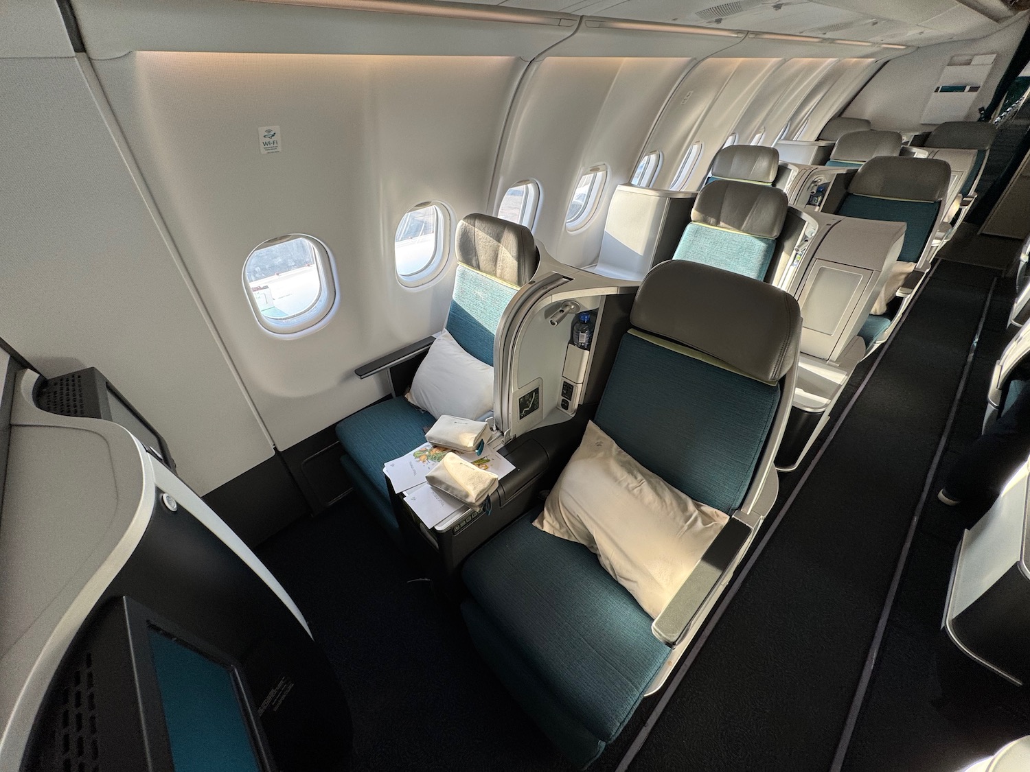 a seat on an airplane