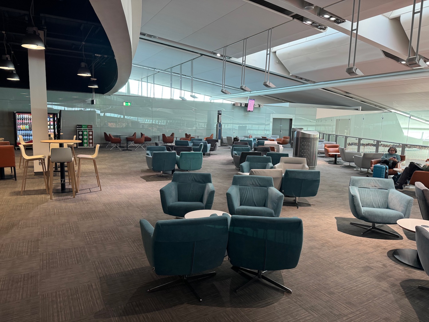 a room with chairs and tables