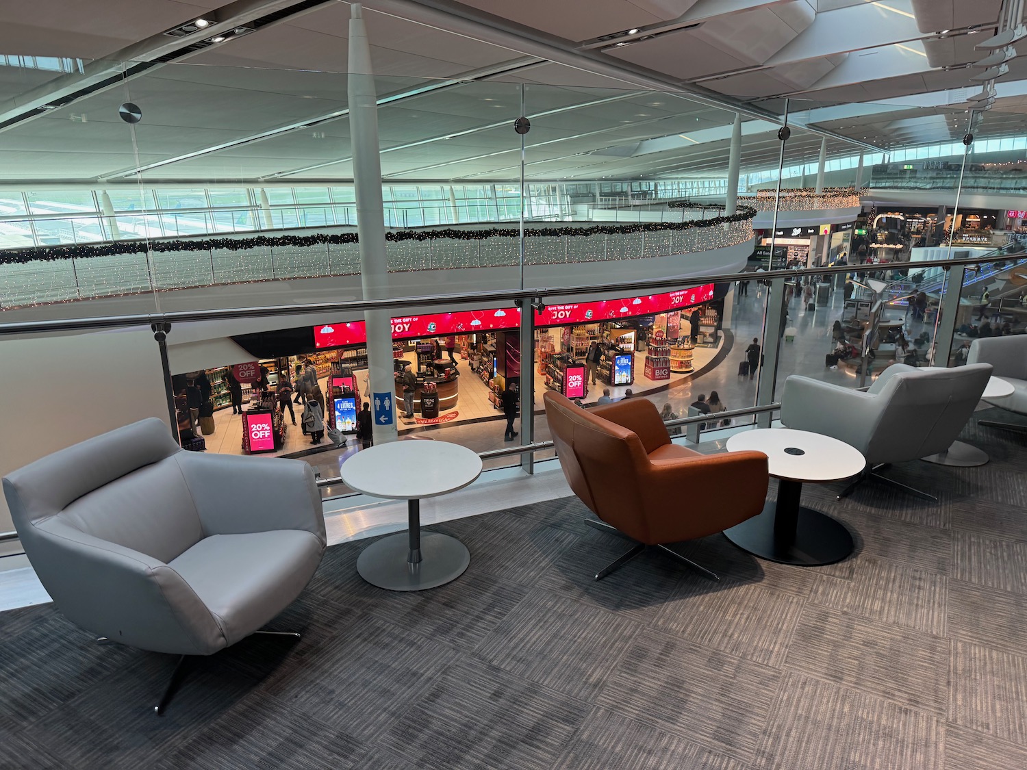 a room with chairs and tables