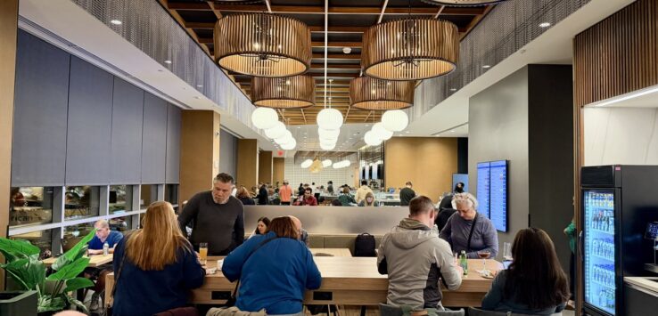 American Airlines Lounge Philadelphia flagship elevated seating