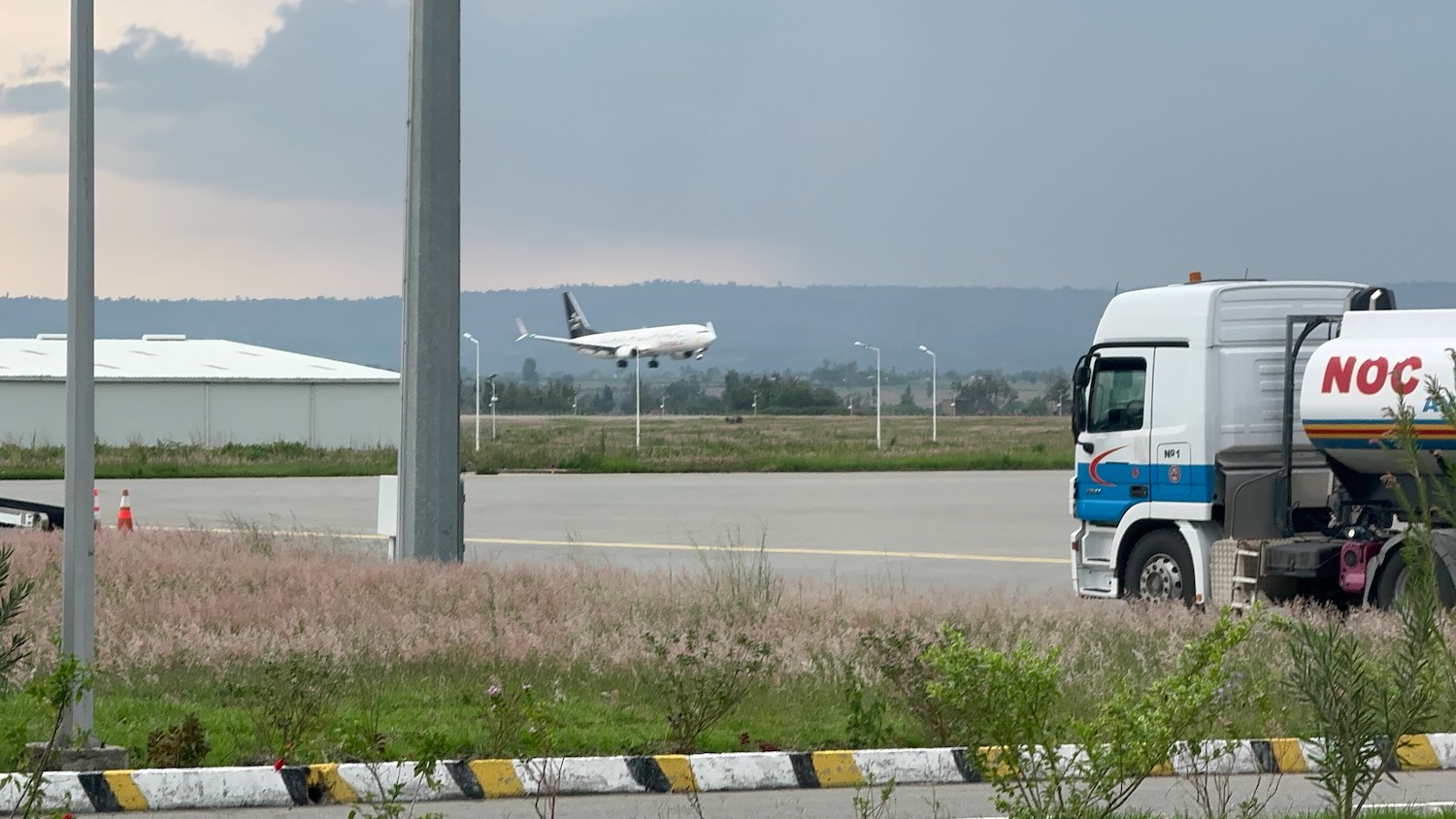 a plane flying in the sky