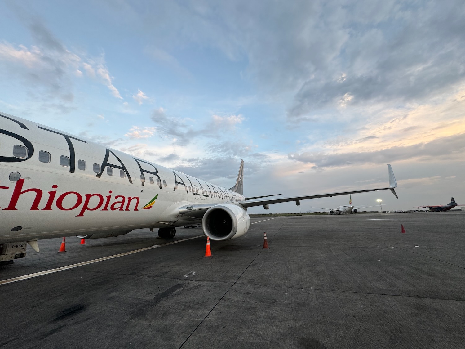 an airplane on the runway