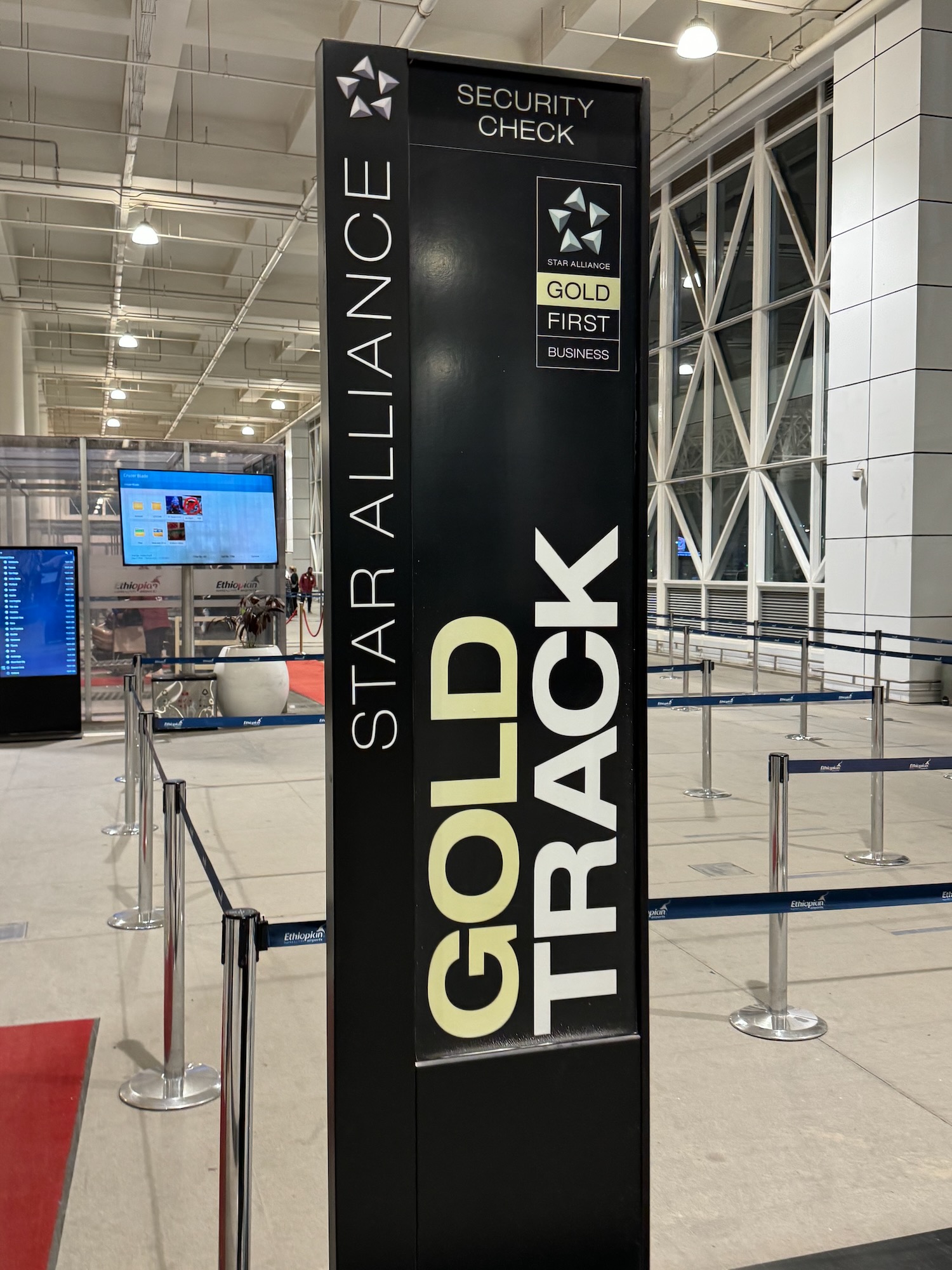 a sign in a building