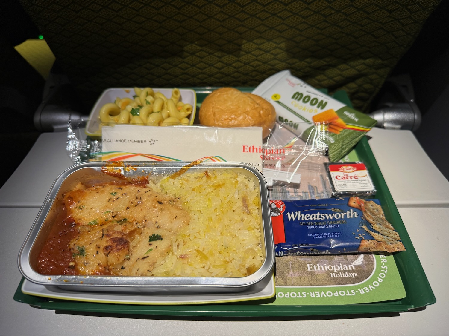 a tray of food on a tray