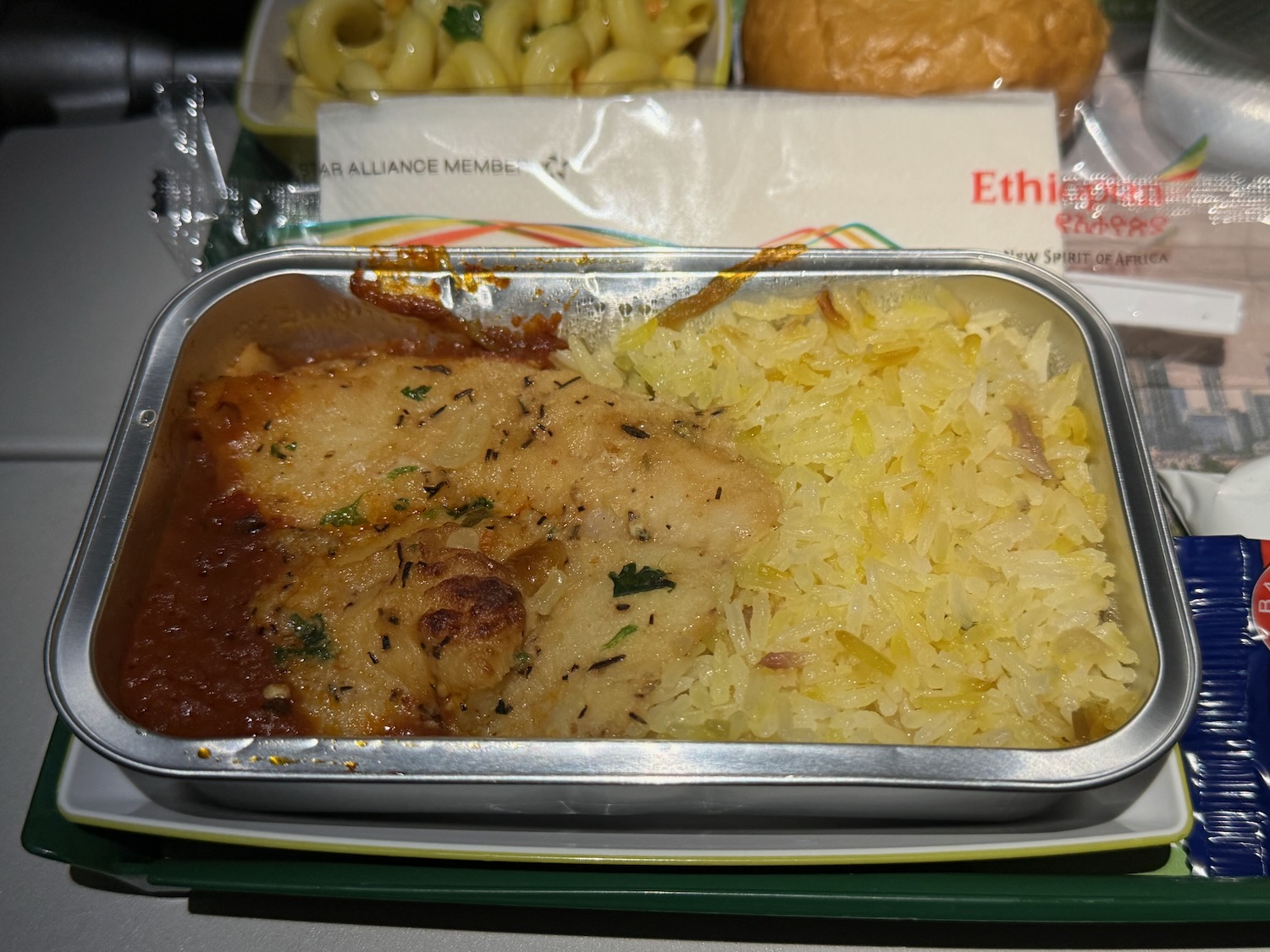 a tray of food on a tray