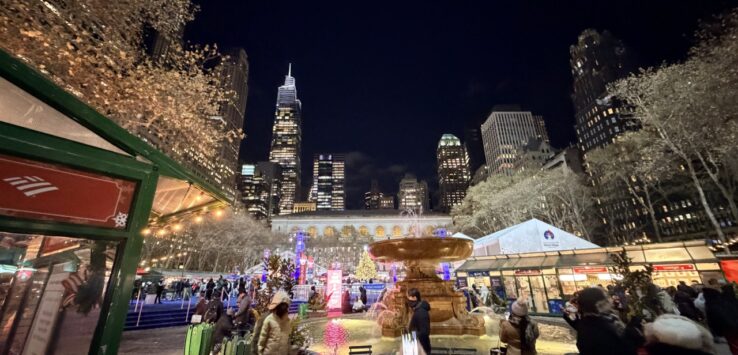 Family Christmas trip to New York Bryant Park