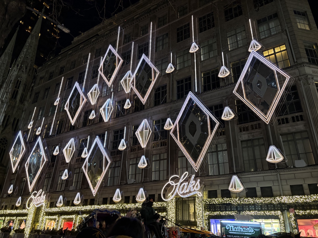 Family Christmas trip to New York Saks 5th Ave Show