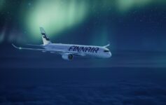 an airplane flying in the sky