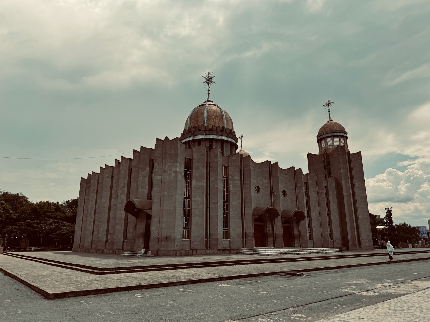 a building with a cross on top