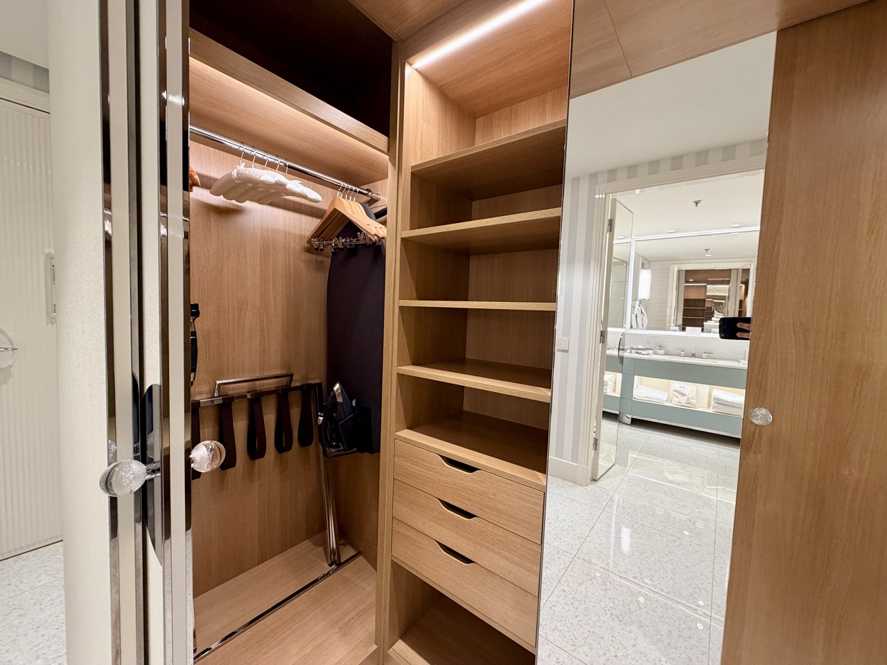 Hyatt Hotel Martinez Cannes France walk in closet left