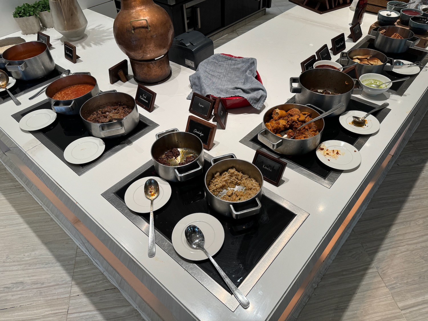 a table with food on it