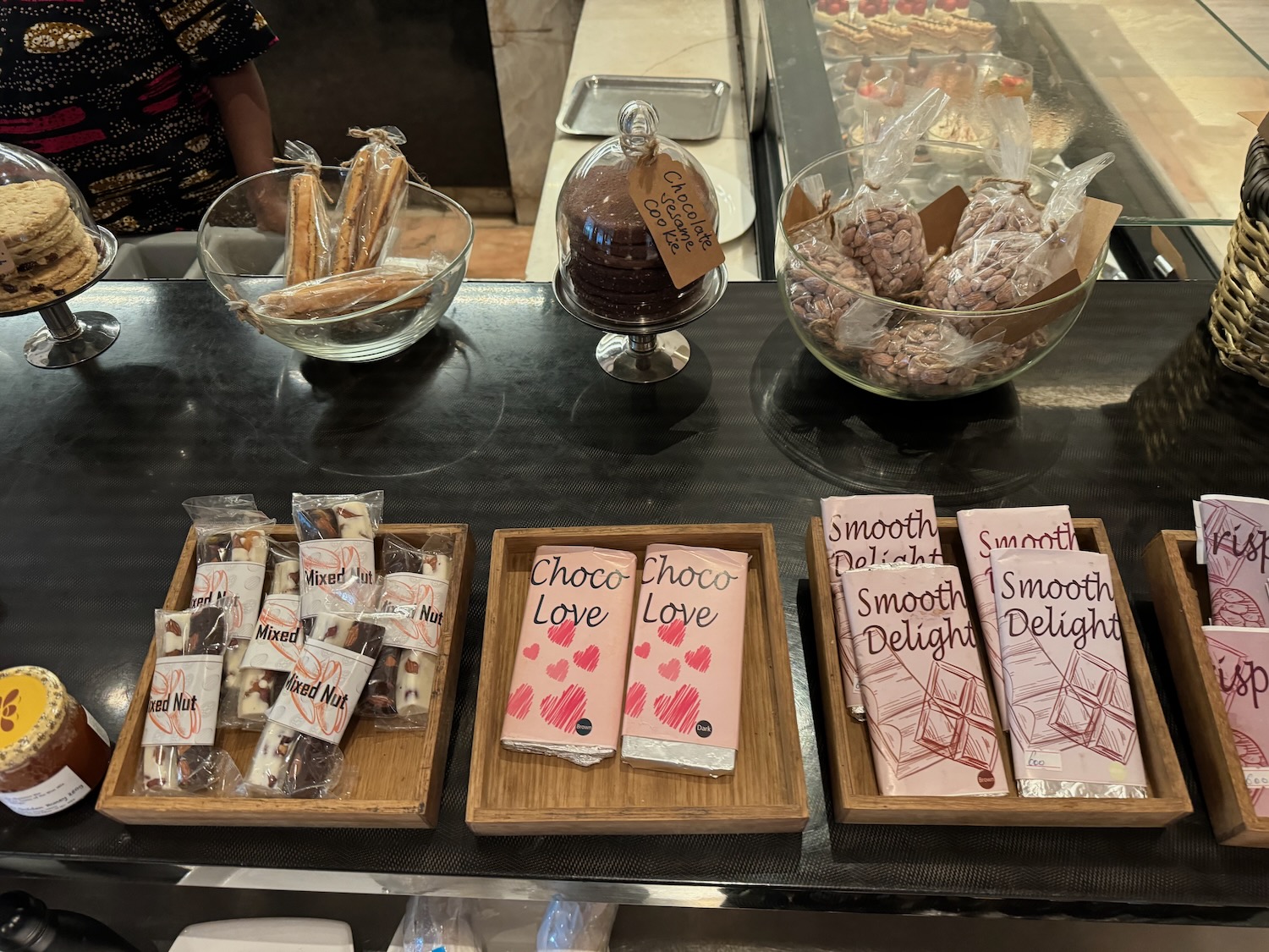 a table with different types of food on it