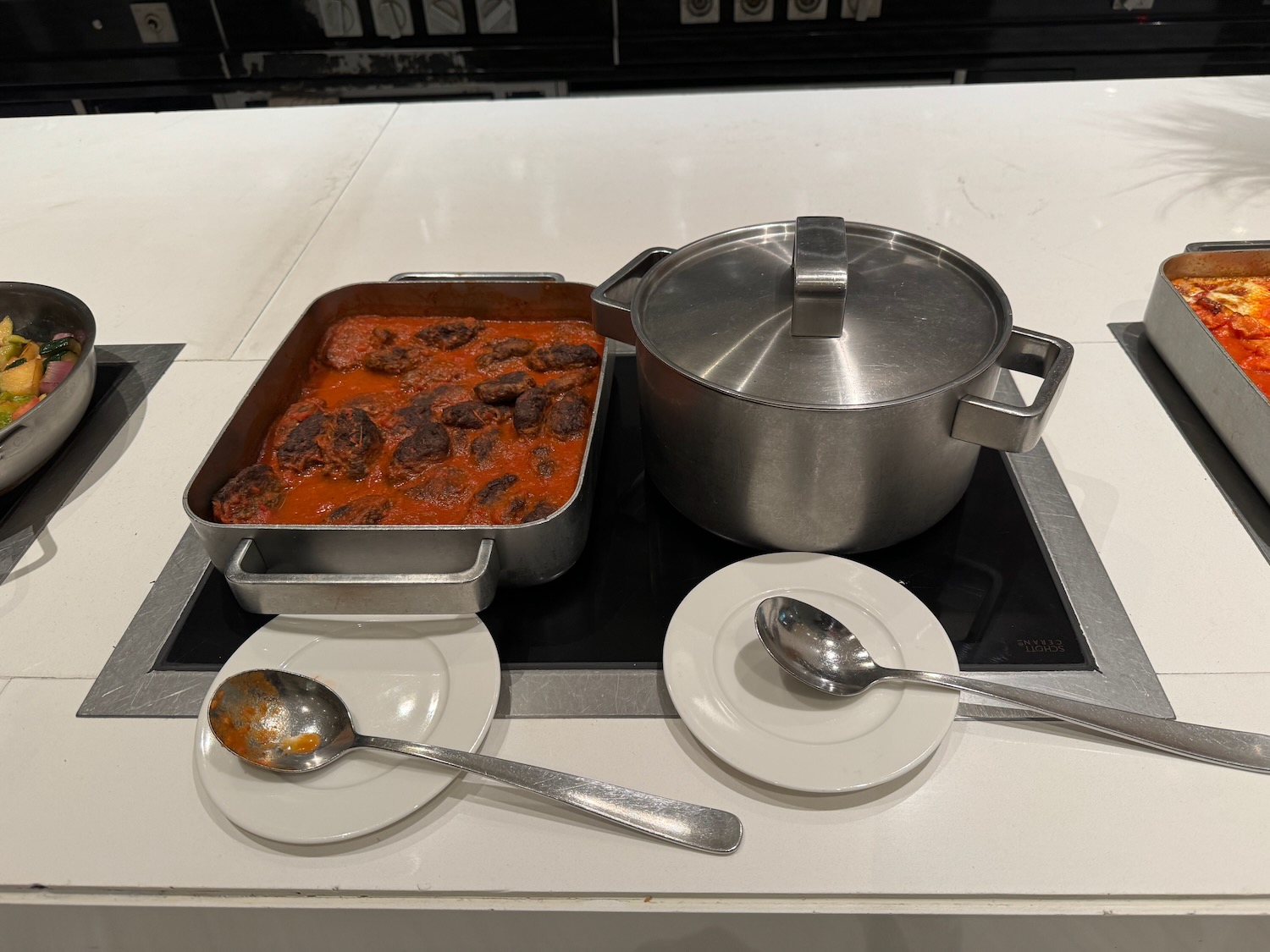 a pan of food on a stove