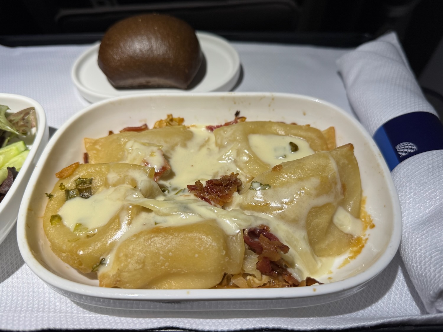 food in a white container