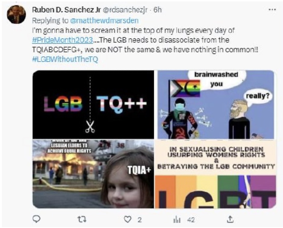 a screenshot of a social media post