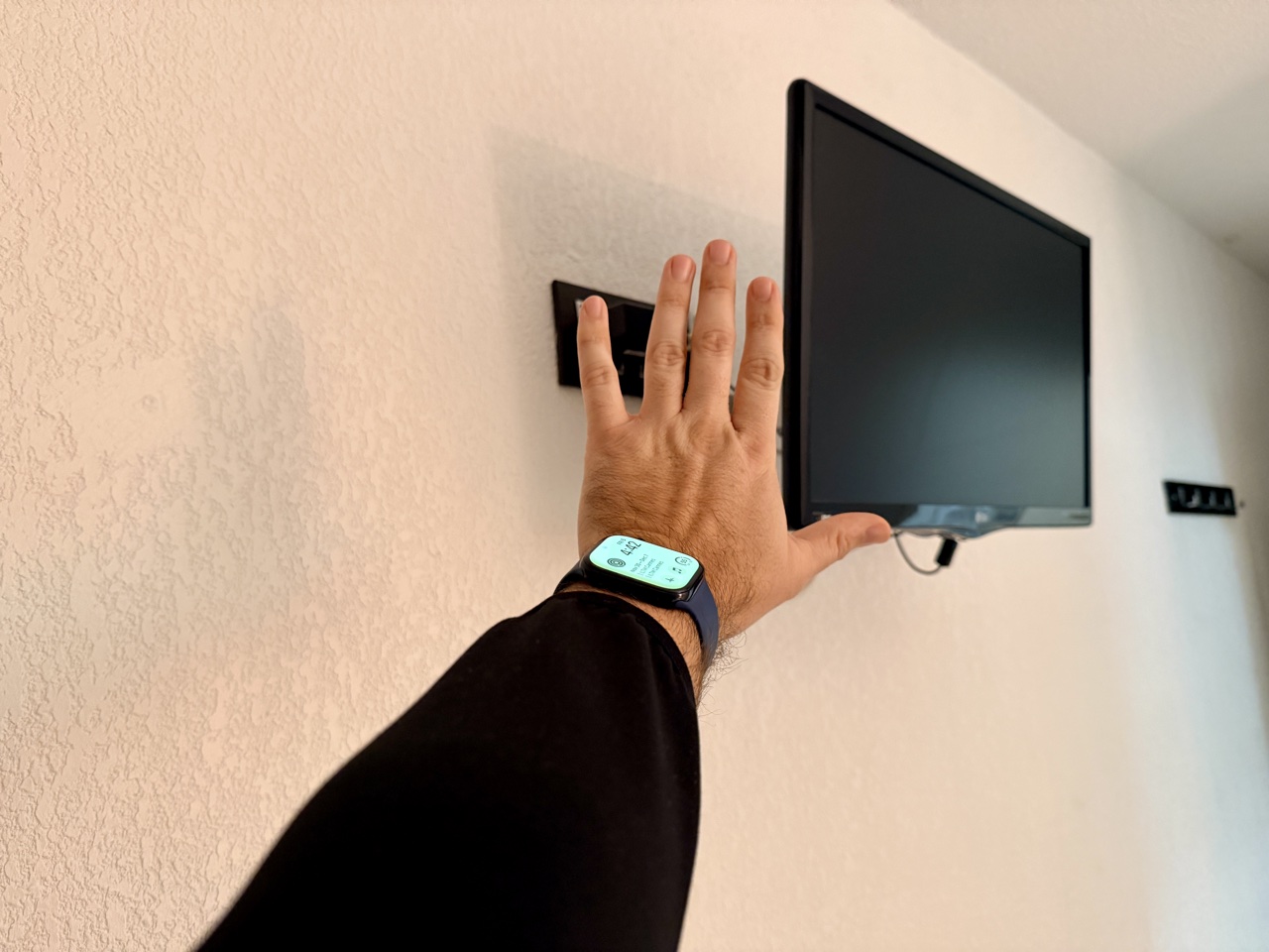 Two Star Hotel Cannes France - tv on wall for size