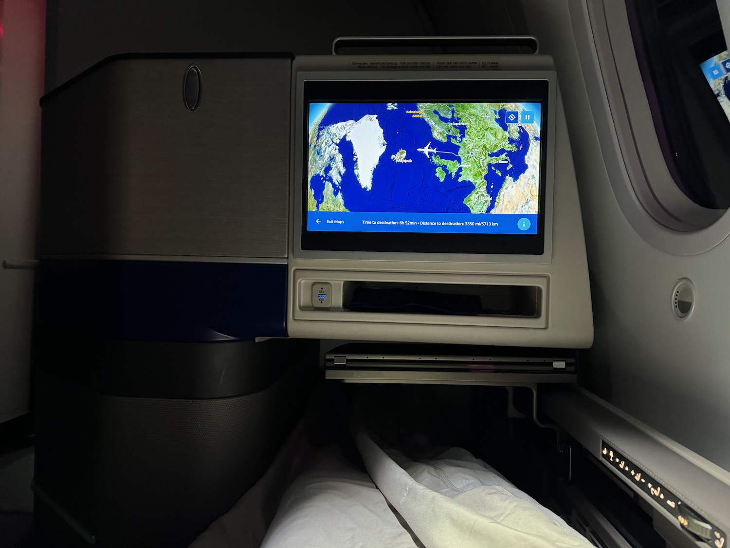 a screen on a plane