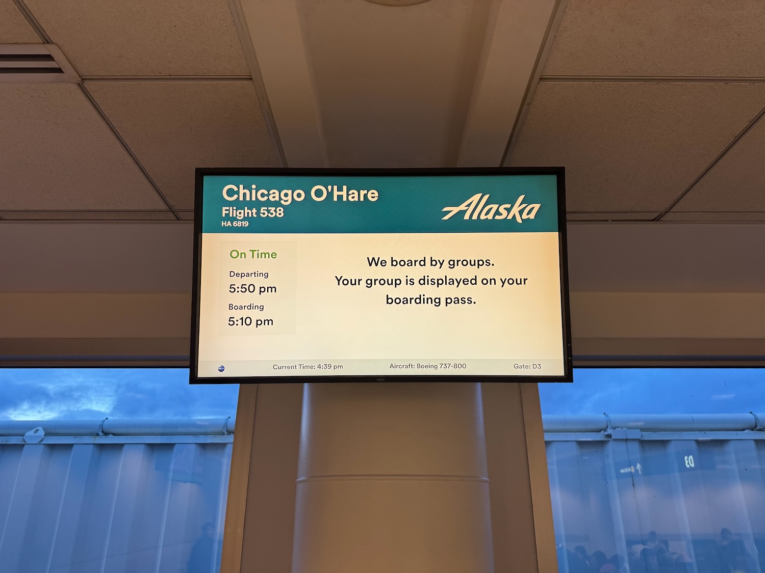 a sign from a ceiling