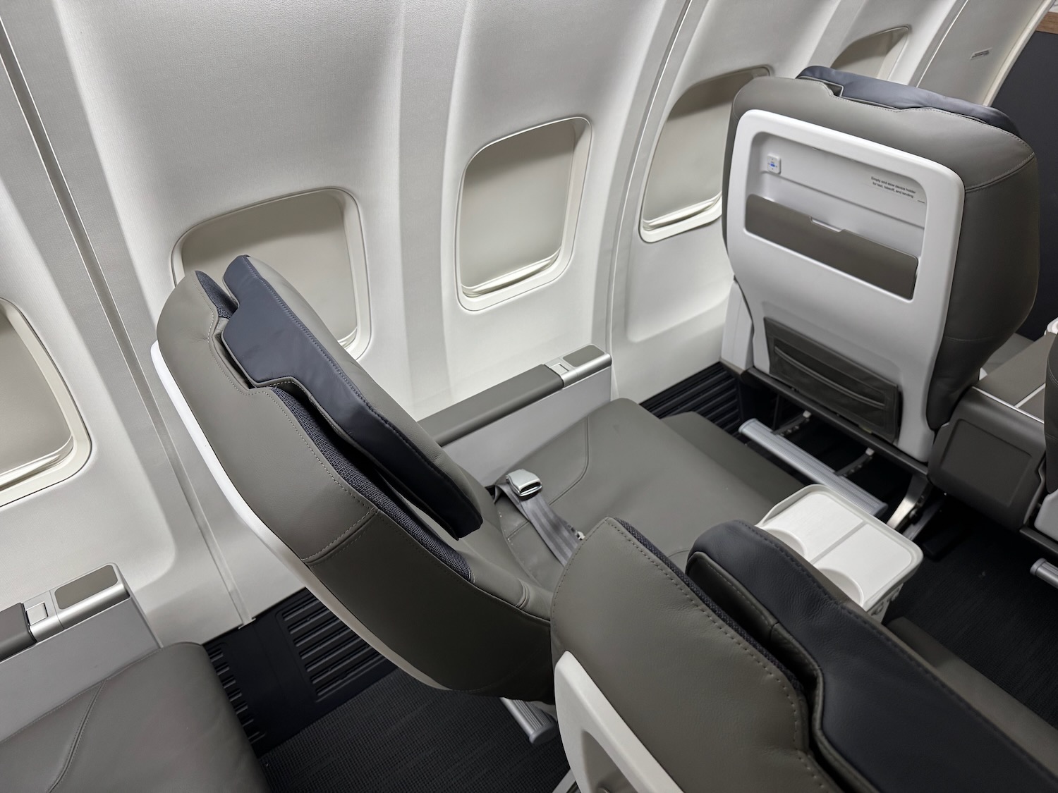 a seat in an airplane