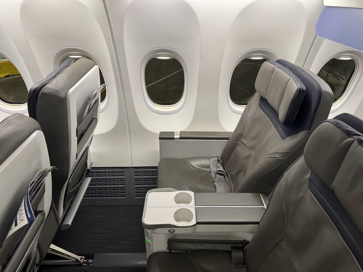 the seats in an airplane